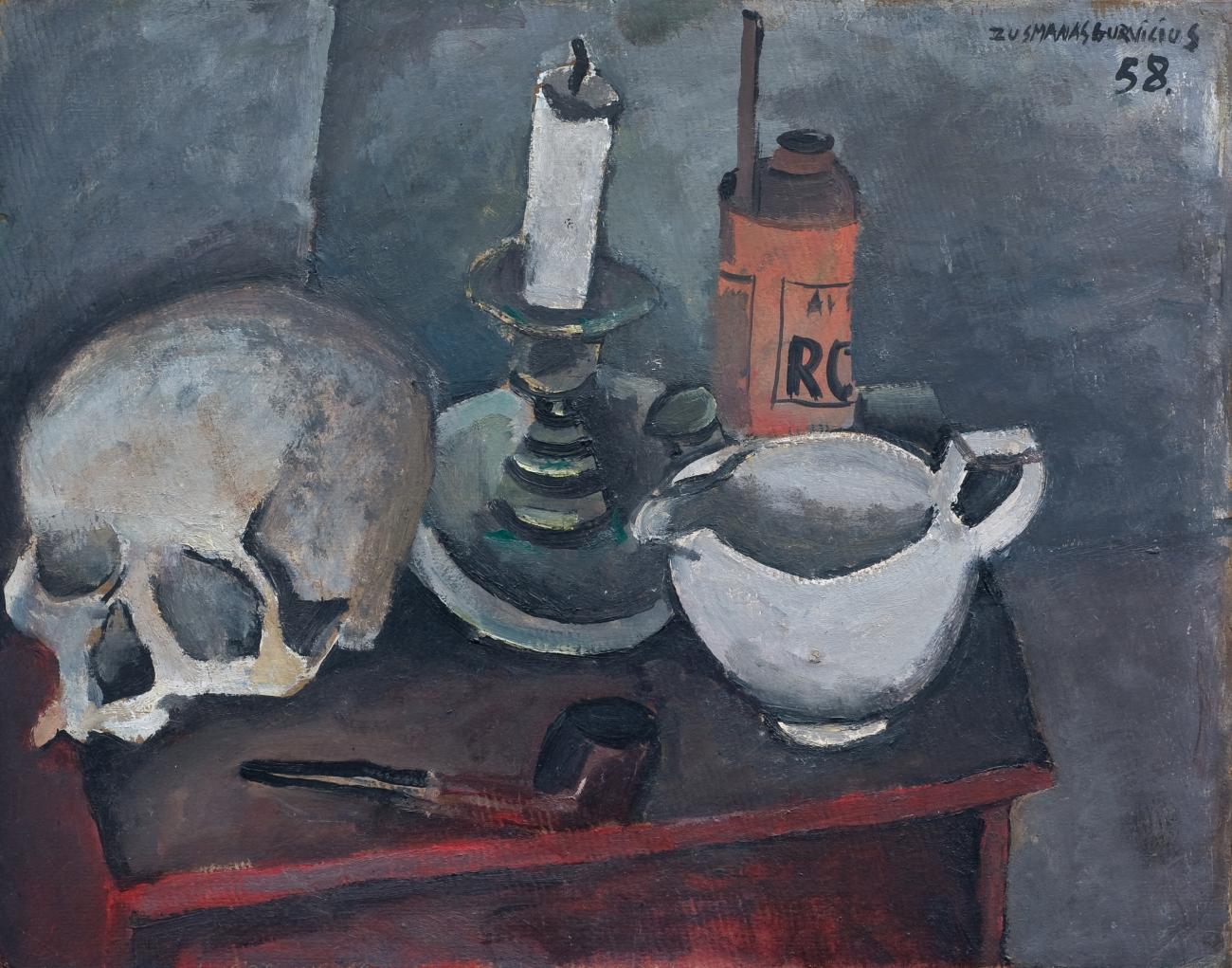 Naturaleza Muerta con Cráneo y Candelabro 