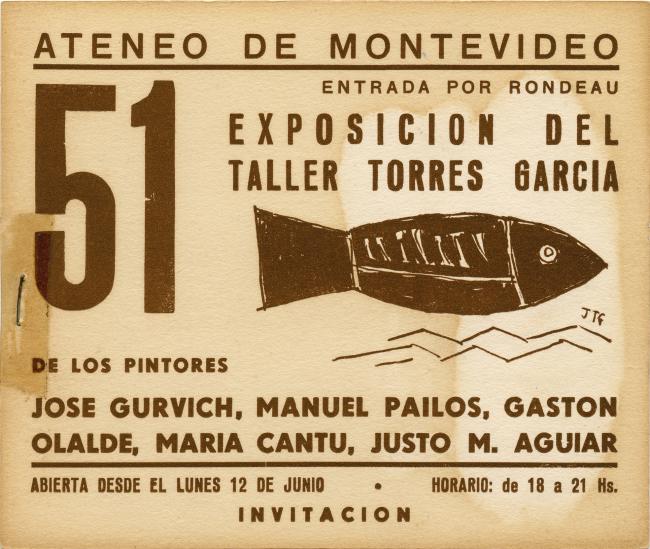 1950 - 51ª exposición del Taller Torres García, Ateneo de Montevideo, Uruguay.