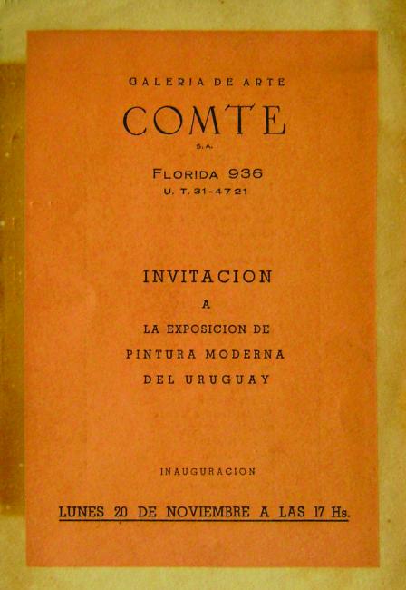 1944 - Exposición de Pintura Moderna del Uruguay, Galería Comte.
