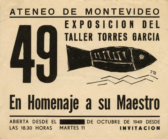 1949 - 49ª exposición del Taller Torres García en homenaje al Maestro, Ateneo de Montevideo, Uruguay.
